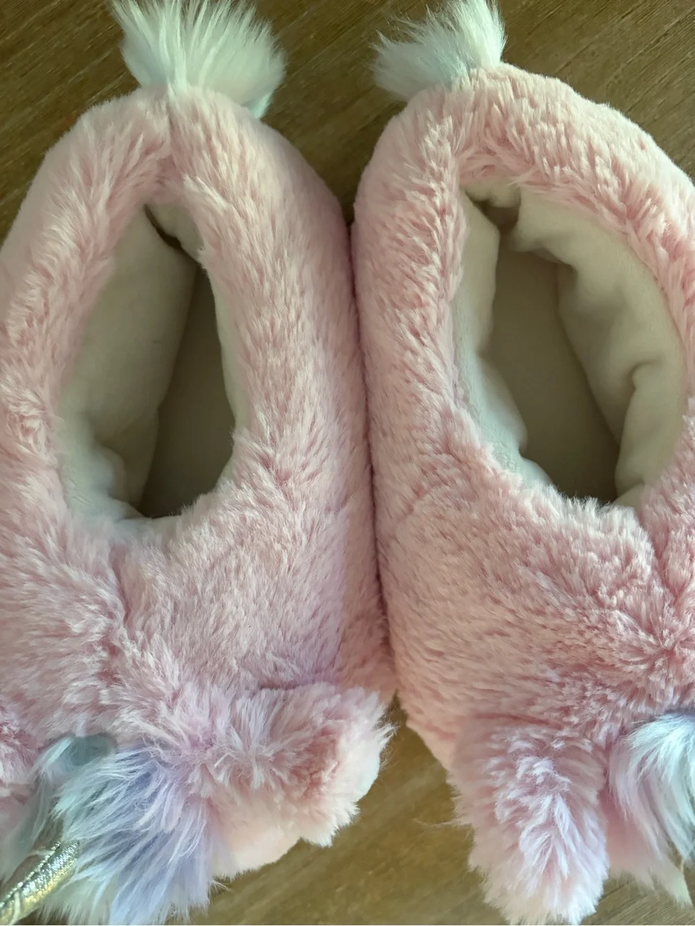 Target Pink Unicorn Plush Kids Slippers with Gold Horn